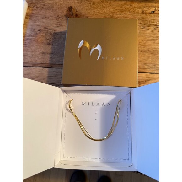 STS Gold over Sterling Silver 925 Long Strand Box type Chain Necklace With Box - Picture 8 of 8